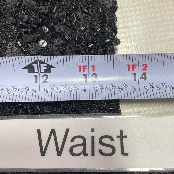 SEAN Collection Dress Black Beaded Cocktail Evening Gown Halter Size Small - Picture 9 of 14